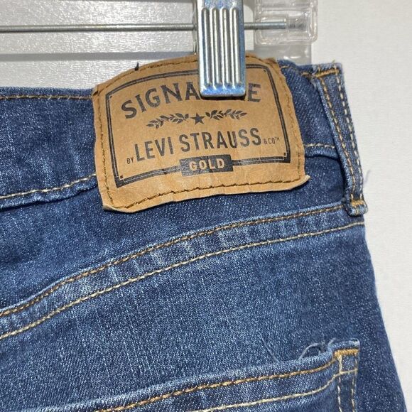Levi's Men's Blue Signature Gold Cotton Regular Straight Leg Jeans Size 34x32 - Picture 8 of 10